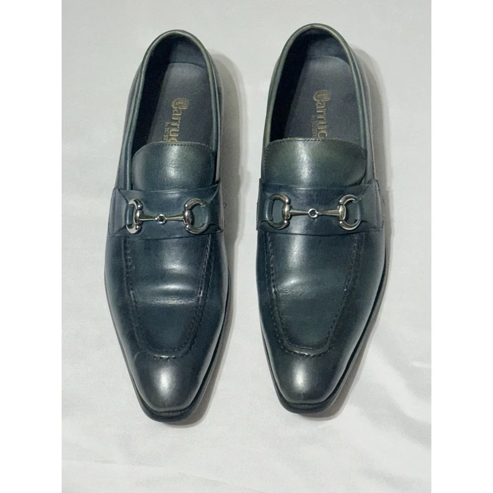 Carrucci Blue/Green Horsebit Buckle Loafer KS4/8-02 Size 12